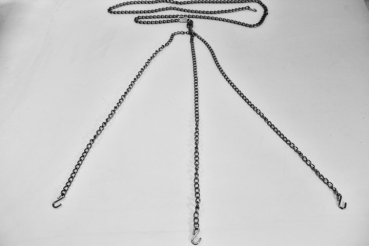Edelstahl Kettensatz mit Seilwirbel-Hacken  für Grillroste 50- 60- 70 cm
